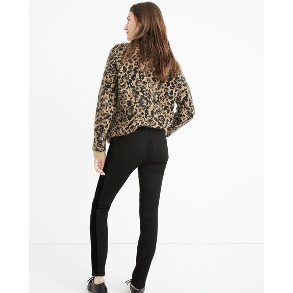 Madewell 9" Mid-Rise Skinny Jeans: Velvet Tuxedo Stripe Edition - Picture 3 of 12